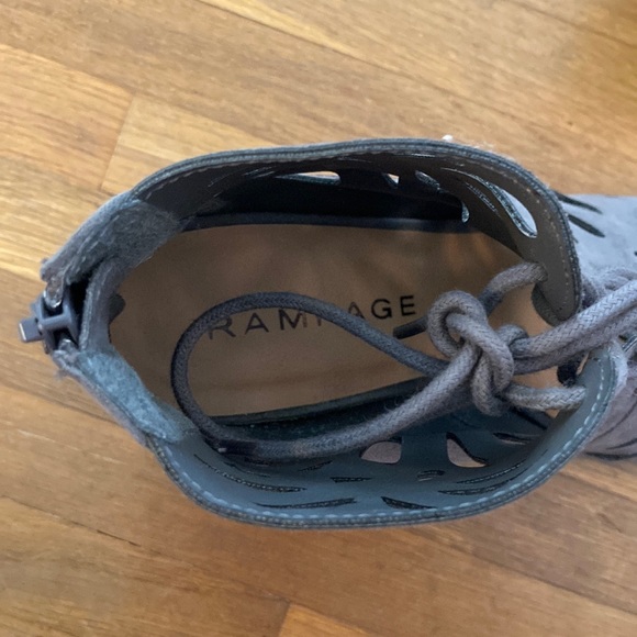 *last chance!!* Rampage | Women’s suede grey lace-up heels - Picture 12 of 16